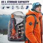 Ski Boot Bag, 65L Durable Travel Backpack, 1680D Nylon Waterproof Snowboard Boot... - Image 3