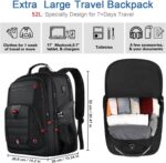 Extra Large Travel Backpack With 52L Capacity, Long-Term Durability TSA Backpack... - Image 3