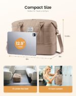 LOVEVOOK Travel Duffel Bag - Versatile Weekender Bag for Women, Puffer Carry On ... - Image 4