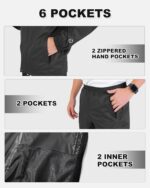 Outdoor Ventures Packable Rain Suit for Men Lightweight Waterproof Breathable Ra... - Image 6