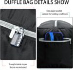 Foldable Duffel Bag 30" / 75L Lightweight with Water Rresistant for Travel-Black - Image 3