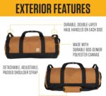 Carhartt Classic Round Duffel with Utility Pouch, Heavy-Duty, Water-Resistant Pa... - Image 3