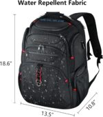 KROSER TSA Friendly Travel Laptop Backpack 17.3 inch XL Computer Backpack Water-... - Image 3