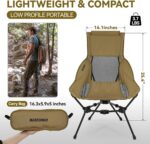MARCHWAY Lightweight Folding High Back Camping Chair with Head Support, Stable P... - Image 4