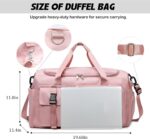 Eslcorri Gym Duffle Bag for Women Men, Sports Backpack with Wet & Shoe Compartme... - Image 3