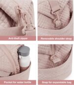 BAGSMART Large Gym Bag with Yoga Mat Buckle, Weekender Overnight Bag for Women, ... - Image 6