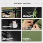 Camping Hammock Tent with Mosquito Net & RainFly, 3 in 1 Waterproof Lightweight ... - Image 6