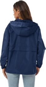 Avoogue Womens Rain Jacket with Hood,Pullover,Packable,Lightweight,Windbreaker,W... - Image 4