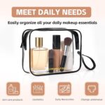 Clear Makeup Bag,2 Pack TSA Approved Toiletry Bag Travel Toiletry Bag Hanging Ma... - Image 5