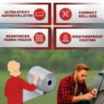 XFasten Mini Duct Tape Roll with Woven Cord Rope, Compact 3-Pack (2-Inch x 60 Fe... - Image 3