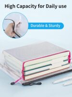 JARLINK 18 Pack 8 Sizes Mesh Pouch, 9 Colors, Waterproof Zipper Bags Document Mu... - Image 6