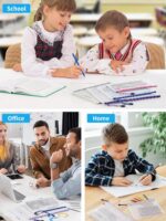 JARLINK 18 Pack 8 Sizes Mesh Pouch, 9 Colors, Waterproof Zipper Bags Document Mu... - Image 7