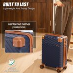 Luggage Sets 5 Piece with TSA Lock Spinner Wheels, Unisex Hard Case ABS Suitcase... - Image 5