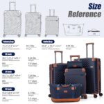 Luggage Sets 5 Piece with TSA Lock Spinner Wheels, Unisex Hard Case ABS Suitcase... - Image 8