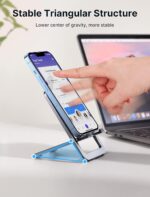 JSAUX Cell Phone Stand, Foldable Aluminum Adjustable Phone Holder for Desk Porta... - Image 6