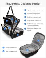 LUGGEX Underseat Carry On Luggage with Wheels, UDK Stylish Lightweight Under Sea... - Image 5
