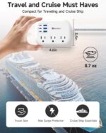 6 USB(3 USB C) Power Strip- Travel Power Strip with 6 USB Desktop Charging Stati... - Image 5