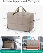 BAGSMART Rolling Duffle Bag with Wheels, Carry On Bag Duffel Bag for Travel, Wet... - Image 3