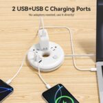 Travel Power Strip, NTONPOWER 3 Outlets 3 USB(1 USB C) Cruise Approved Power Str... - Image 6