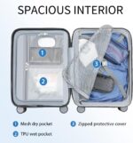 KROSER Hardside Expandable Carry On Luggage with Spinner Wheels & Built-in TSA L... - Image 4