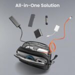 tomtoc Electronic Organizer Travel Case, Water Resistant Dual Compartment Tech P... - Image 5