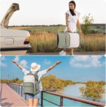 YAMTION 40L Large Travel Backpack for Women,Carry On Luggage with 4 Packing Cube... - Image 3