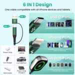Holiday Gift Ideas, Travel Essentials for iPhone iWatch Charger, 3 in 2 USB Cabl... - Image 4