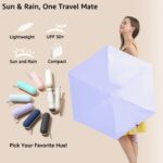 BAODINI Travel Essentials Mini Umbrella for Purse With Case Small Compact UV Sun... - Image 6