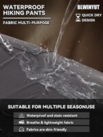 Men's Lightweight Hiking Pants Water Resistant Quick Dry Breathable Stretch Outd... - Image 6