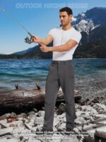 Men's Lightweight Hiking Pants Water Resistant Quick Dry Breathable Stretch Outd... - Image 9