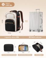 LOVEVOOK Travel Backpack Carry on Flight Approved 40L,Waterproof TSA Travel Esse... - Image 5
