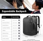 Weekender Travel Backpack,Expandable Carry on Backpack 40-50L with USB Cable Por... - Image 3