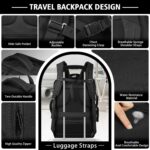Weekender Travel Backpack,Expandable Carry on Backpack 40-50L with USB Cable Por... - Image 6