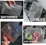 GOBAGS Air Production Multi‑Size Clear Zipper Pouch (4‑Pack) – Cable Organizer &... - Image 4