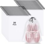 20 Pack Shoe Bags for Travel, 15.7" x 11.8" Clear Travel Shoe Bags for Packing, ... - Image 2