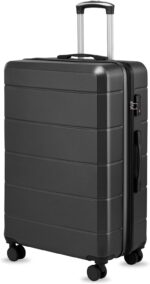 28 Inch Checked Luggage with Spinner Wheels, 106L Large Expandable Hardside Suit... - Image 2