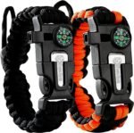 Atomic Bear Paracord Bracelet (2 Pack) - Adjustable - Fire Starter - Loud Whistl... - Image 2