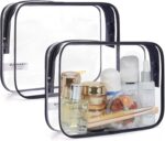BAGSMART Clear Toiletry Bag, 2 Pack TSA Approved Travel Toiletry Bag Carry on Tr... - Image 2