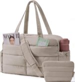 BAGSMART Gym Bag for Women, Lightweight Puffer Duffle Bag 2-PC Travel Bag, 31L W... - Image 2