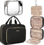BAGSMART Toiletry Bag Hanging Travel Makeup Organizer with TSA Approved Transpar... - Image 2