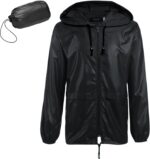 COOFANDY Mens Packable Rain Jacket Lightweight Waterproof Raincoat with Hood Out... - Image 2