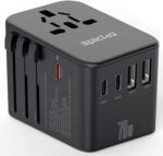 EPICKA Universal Travel Adapter, GaN International Plug Adapter with 3 USB-C 70W... - Image 2