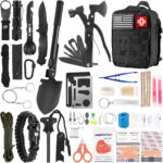 Emergency Survival Kit and First Aid Kit, 142Pcs Professional Survival Gear and ... - Image 2