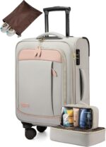 LOVEVOOK 4 Pcs Carry On Luggage 22x14x9 Airline Approved 20 Inch Underseat Carry... - Image 2