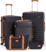 Luggage Sets 5 Piece, Suitcases with Wheels, Hardshell Suitcase Set, ABS Carry o... - Image 2