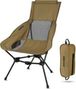MARCHWAY Lightweight Folding High Back Camping Chair with Head Support, Stable P... - Image 2