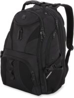 SwissGear 1900 ScanSmart 17” Laptop Backpack Black/Black – Reflective Tech Backp... - Image 2