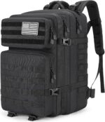 Tactical Backpack 45L Army Military Rucksack, Water Resistant MOLLE EDC Pack, La... - Image 2