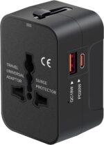 Travel Adapter USB C, Universal All in One Worldwide Travel Adapter Fast Charge ... - Image 2