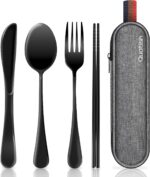 Travel Utensils with Case, Quatish Portable Silverware Set for Work, Stainless S... - Image 2